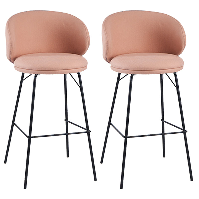 Modern Style Upholstered Counter Stool Low Back Bar Stool for Living Room