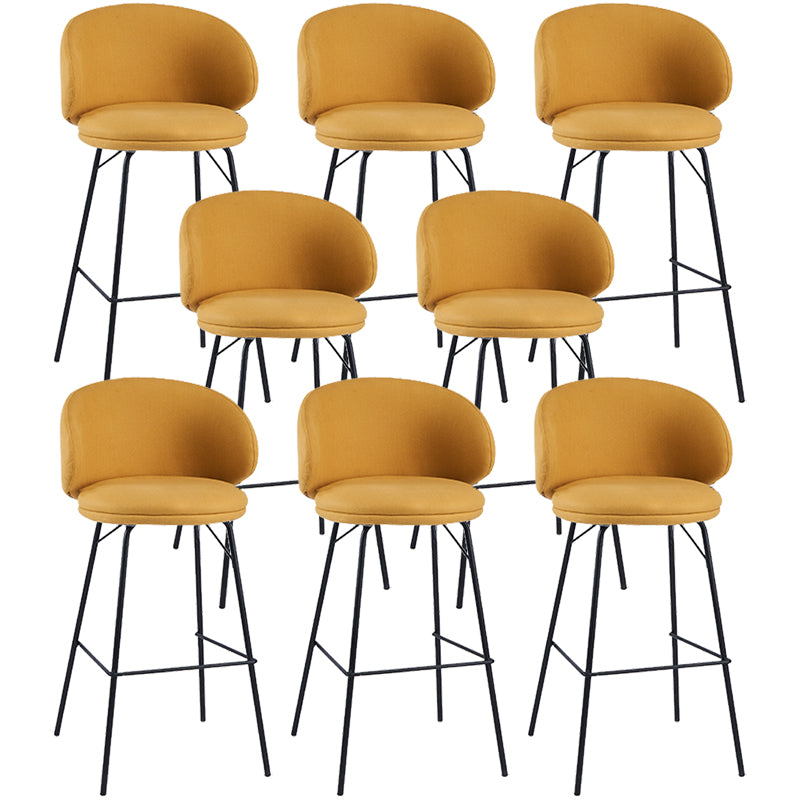 Modern Style Upholstered Counter Stool Low Back Bar Stool for Living Room