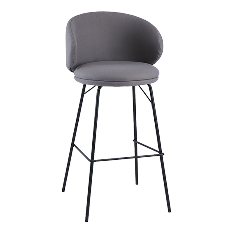 Modern Style Upholstered Counter Stool Low Back Bar Stool for Living Room