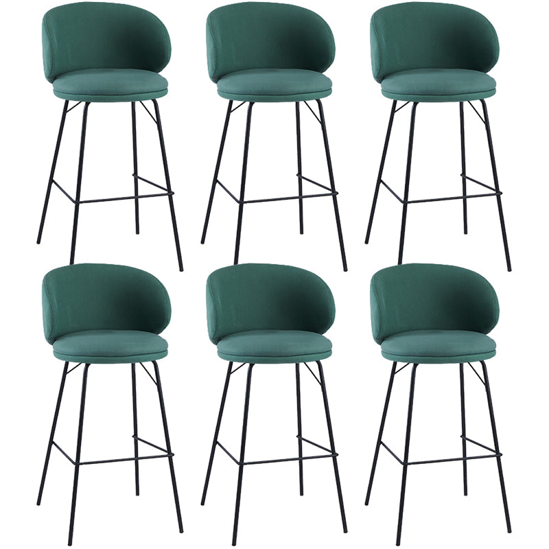Modern Style Upholstered Counter Stool Low Back Bar Stool for Living Room