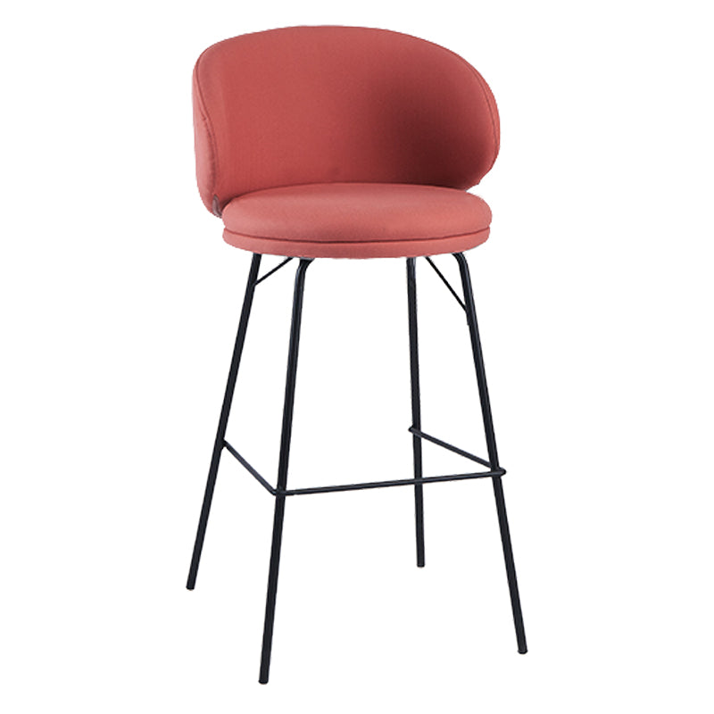 Modern Style Upholstered Counter Stool Low Back Bar Stool for Living Room