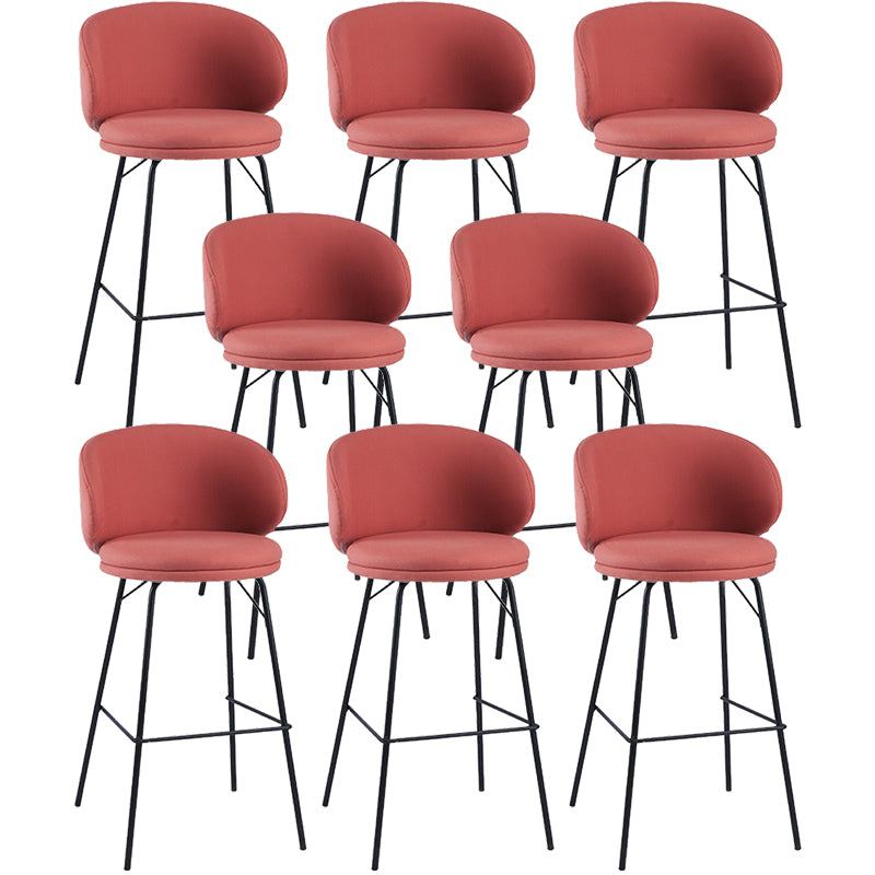 Modern Style Upholstered Counter Stool Low Back Bar Stool for Living Room