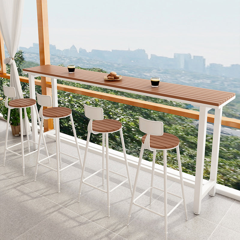 Metal Indoor/ Outdoor Counter Stools Modern Round Armless Bar Stool