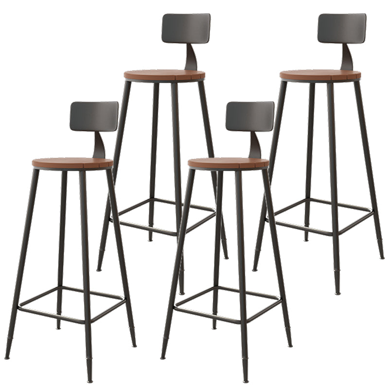 Metal Indoor/ Outdoor Counter Stools Modern Round Armless Bar Stool