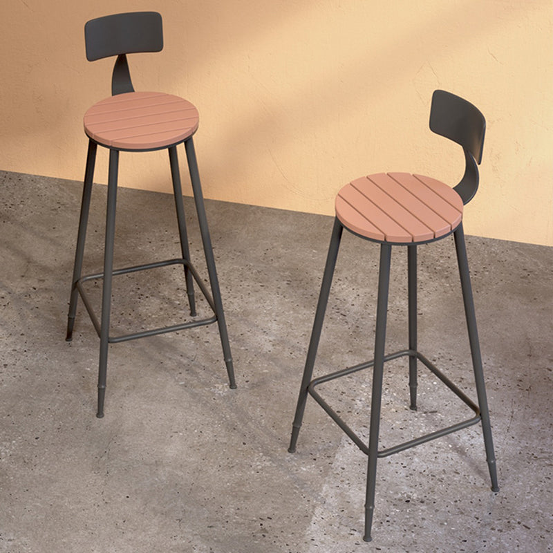Metal Indoor/ Outdoor Counter Stools Modern Round Armless Bar Stool