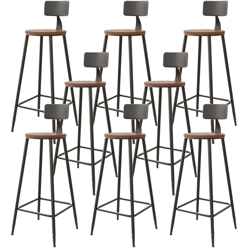Metal Indoor/ Outdoor Counter Stools Modern Round Armless Bar Stool