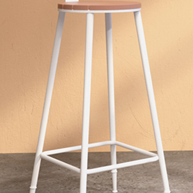 Metal Indoor/ Outdoor Counter Stools Modern Round Armless Bar Stool
