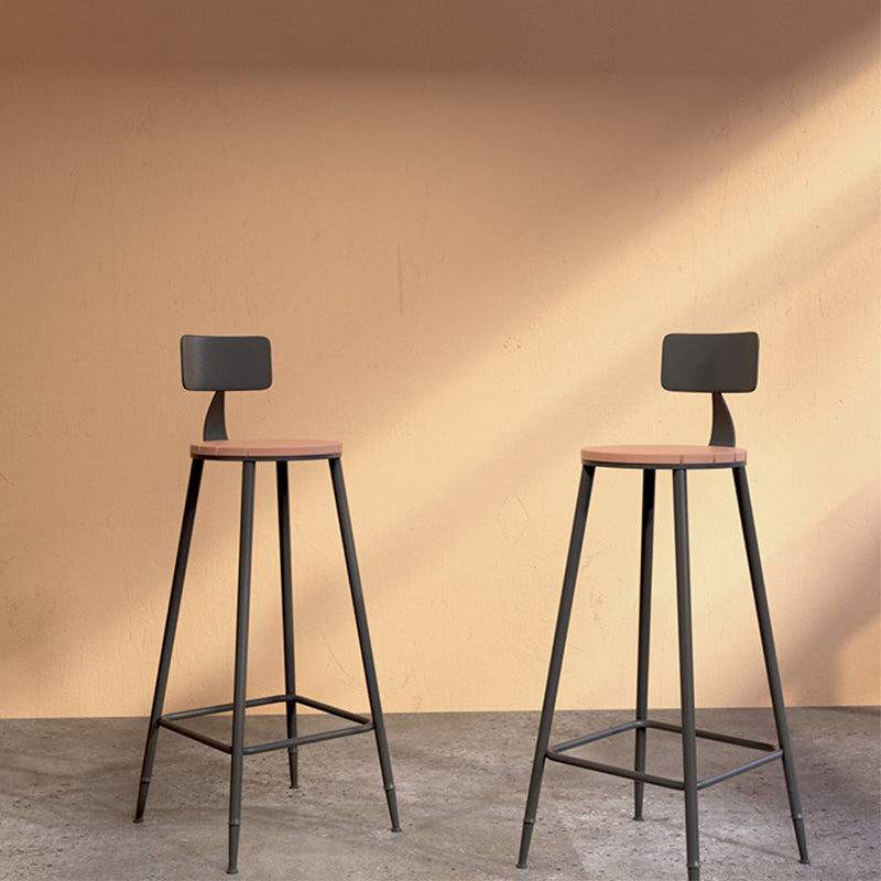 Metal Indoor/ Outdoor Counter Stools Modern Round Armless Bar Stool