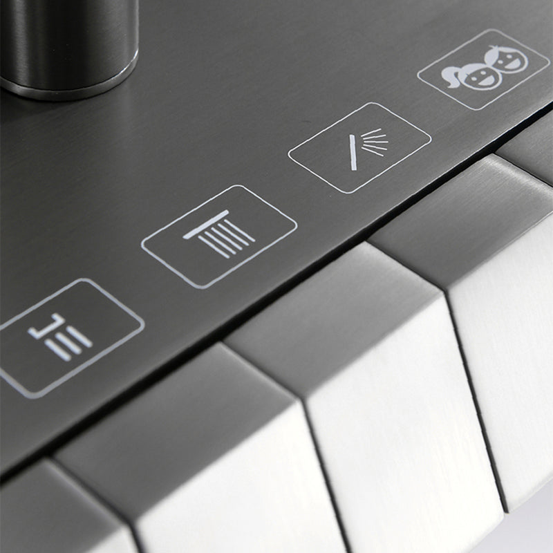 Contemporary Shower System Dual Shower Head Slide Bar Thermostatic Wall Mounted Shower Set