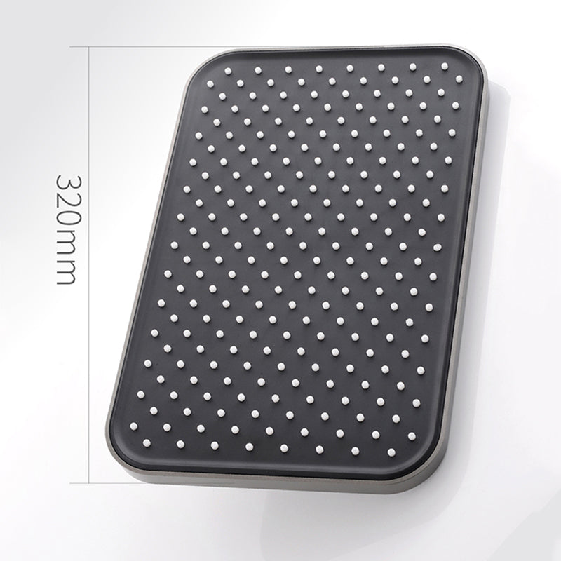 Contemporary Shower System Dual Shower Head Slide Bar Thermostatic Wall Mounted Shower Set