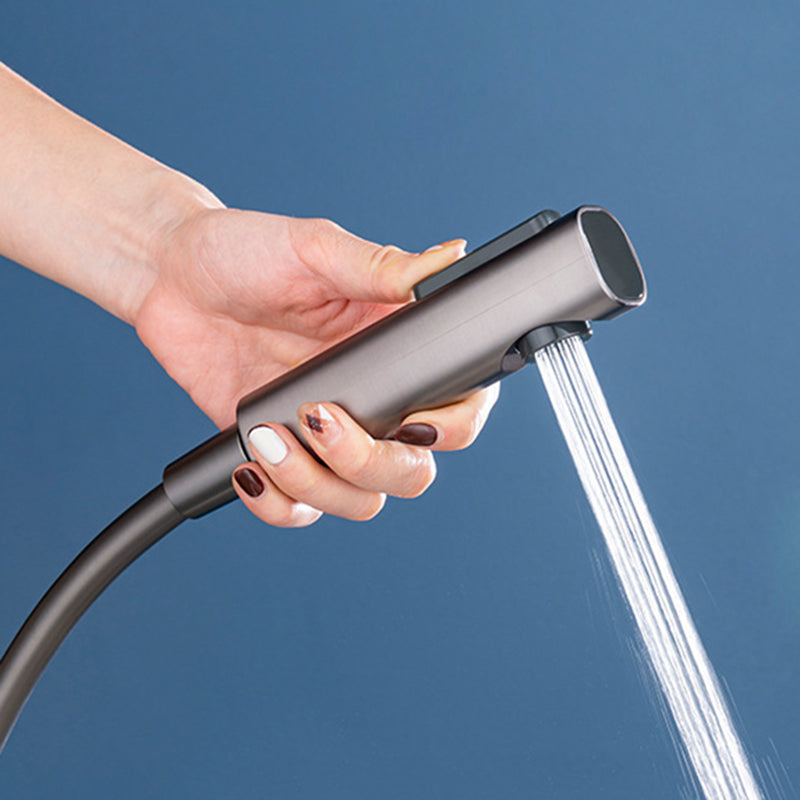 Modern Pressure Balanced Diverter Valve Shower Faucet Square Shower System on Wall