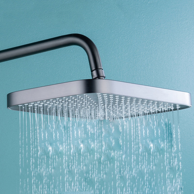 Modern Pressure Balanced Diverter Valve Shower Faucet Square Shower System on Wall