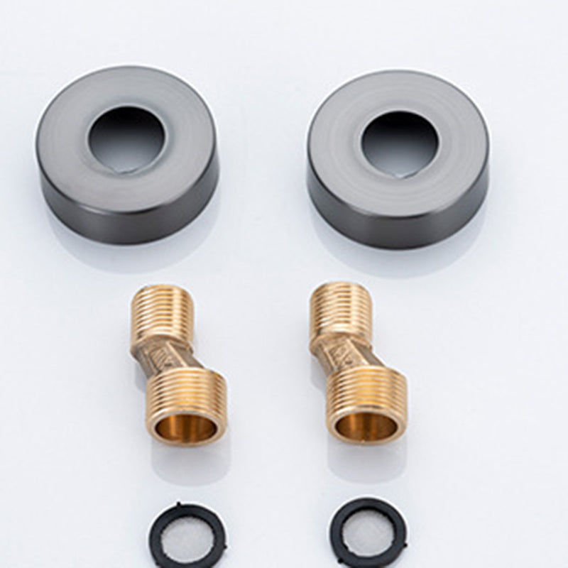 Modern Pressure Balanced Diverter Valve Shower Faucet Square Shower System on Wall