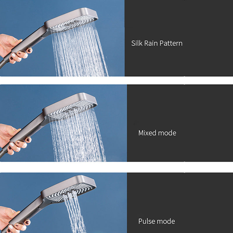 Modern Pressure Balanced Diverter Valve Shower Faucet Square Shower System on Wall