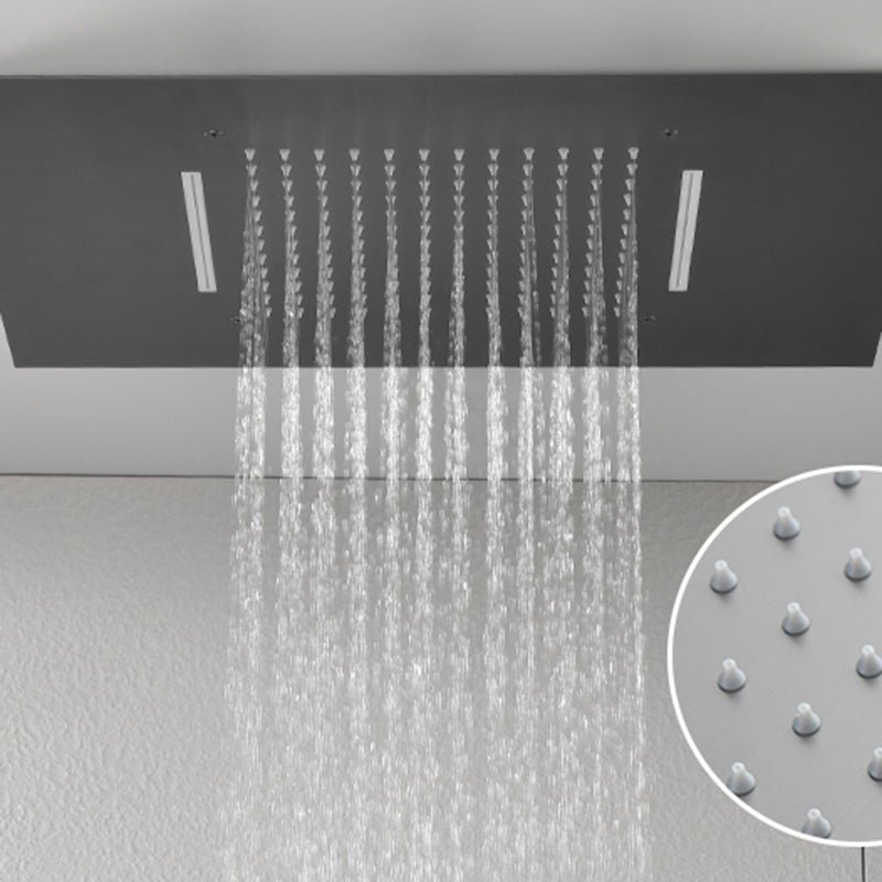 Ceiling Mounted Square Metal Shower Faucet Massage Shower System