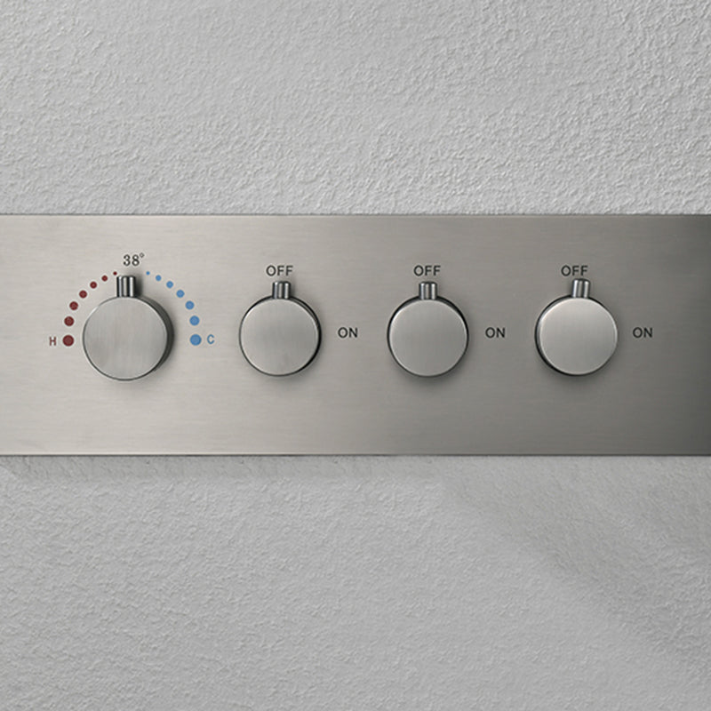 Ceiling Mounted Square Metal Shower Faucet Massage Shower System