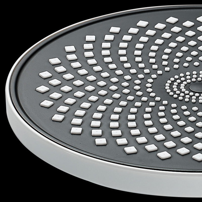 Wall Mounted Shower Arm Shower Faucet in White Metal Shower System Adjustable Water Flow