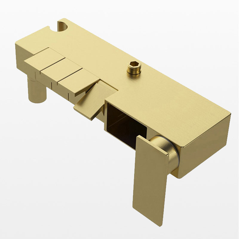 Wall Mounted Shower Arm Shower Faucet in White Metal Shower System Adjustable Water Flow