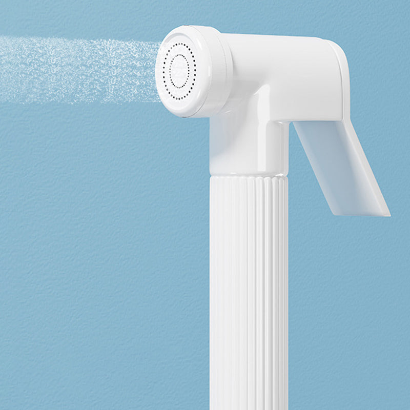 White Round Metal Shower Faucet Valve Included Shower Head Shower on Wall