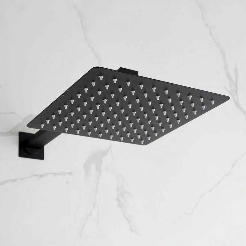 Square Adjustable Water Flow Faucet Shower Arm Shower System with Handheld Shower Head