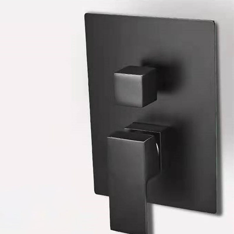 Square Adjustable Water Flow Faucet Shower Arm Shower System with Handheld Shower Head