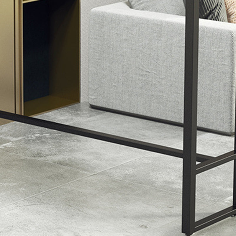 Industrial Bar Table Bar Height Rectangle Stone Top Pub Table for Indoor