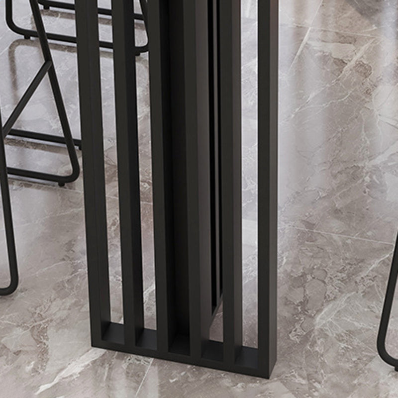 Rectangle Bar Table Bar Height Modern Pub Table for Indoor and Breakroom