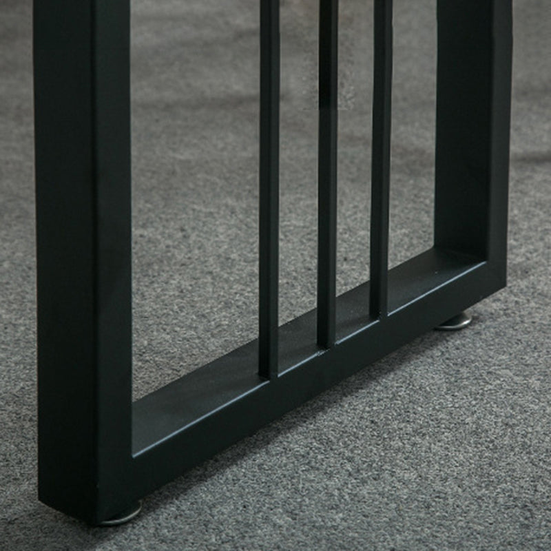 Modern Solid Wood Bar Table Dining Table with Storage Shelves