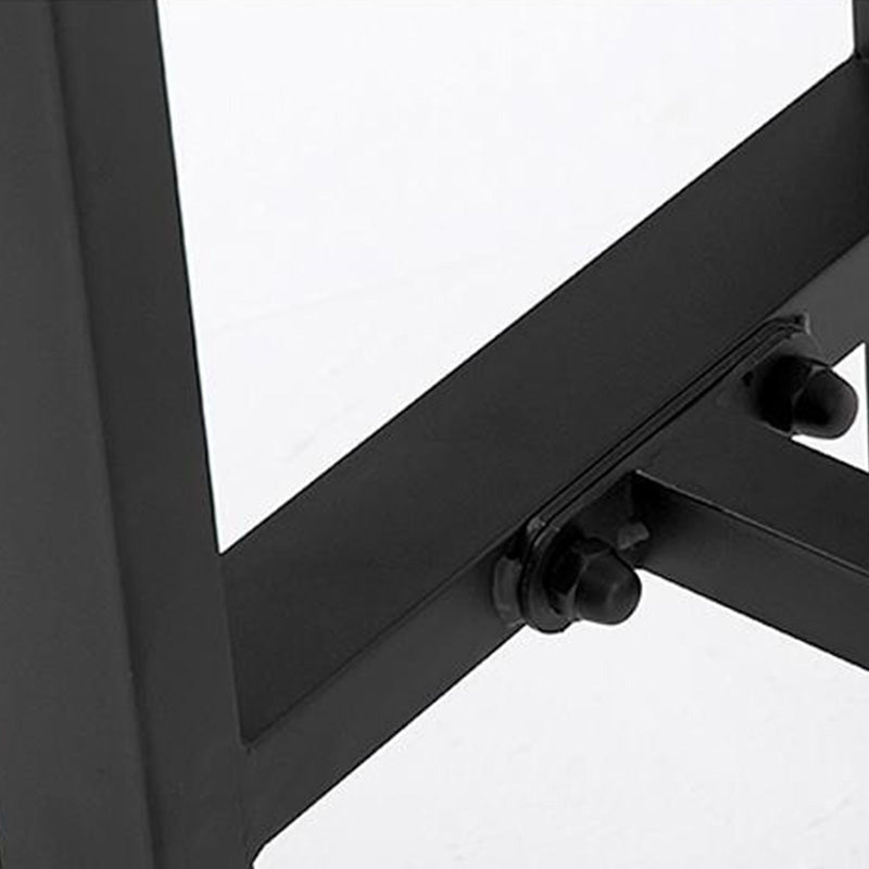 Modern 41.3"H Bar Table Black Iron Solid Wood Pub Table for Patio Use