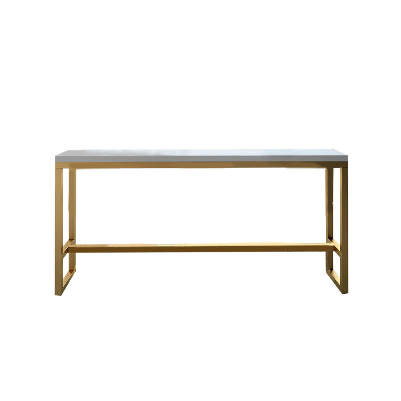 Glam Pub Height Dining Table Solid Wood Top Pub Table for Living Room