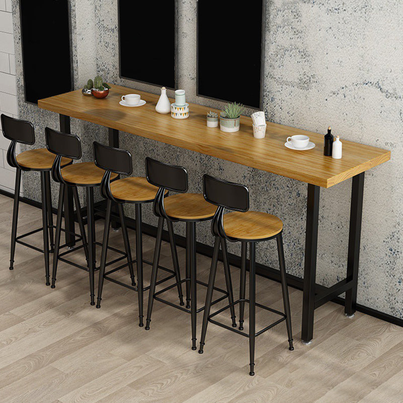 Industrial Rectangle Counter Table Wooden Counter Table for Restaurant