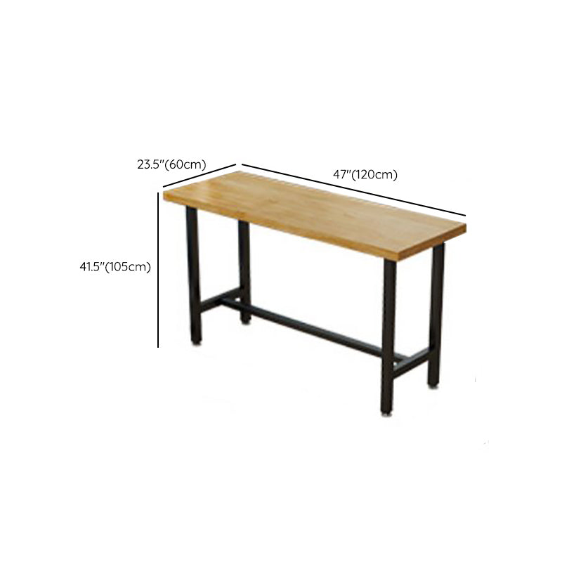 Industrial Rectangle Counter Table Wooden Counter Table for Restaurant