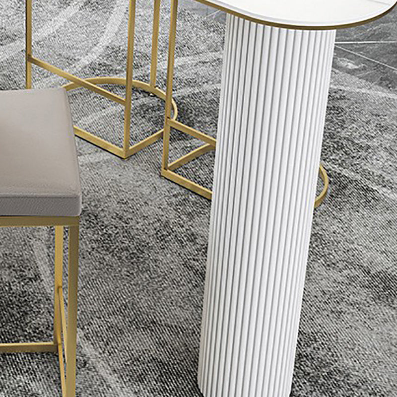 Stone Bar Table Modern Style Bistro Pub Table for Dining Room