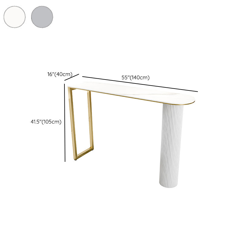 Stone Bar Table Modern Style Bistro Pub Table for Dining Room