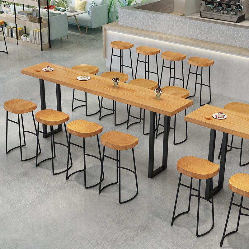 Industrial Rectangle Bar Counter Table Wood Bar Counter Table for Restaurant