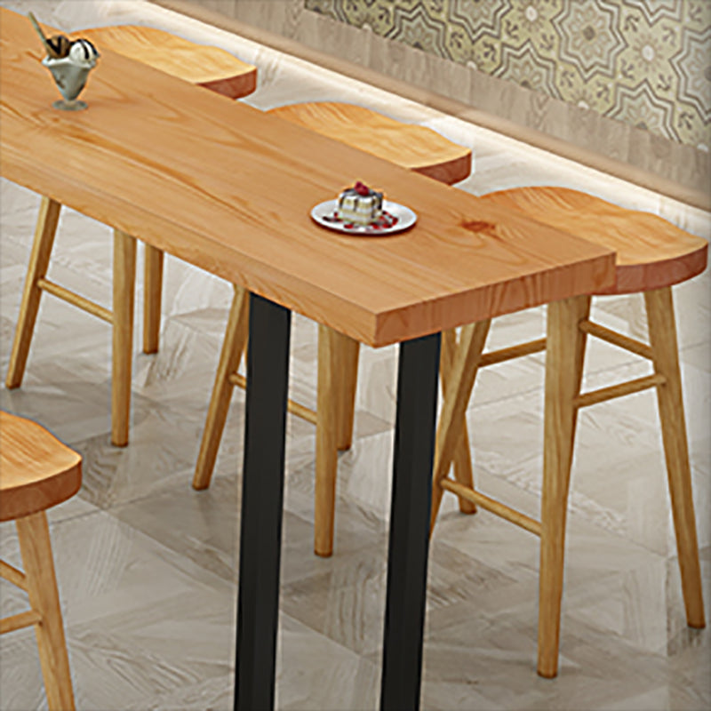 Industrial Rectangle Bar Counter Table Wood Bar Counter Table for Restaurant