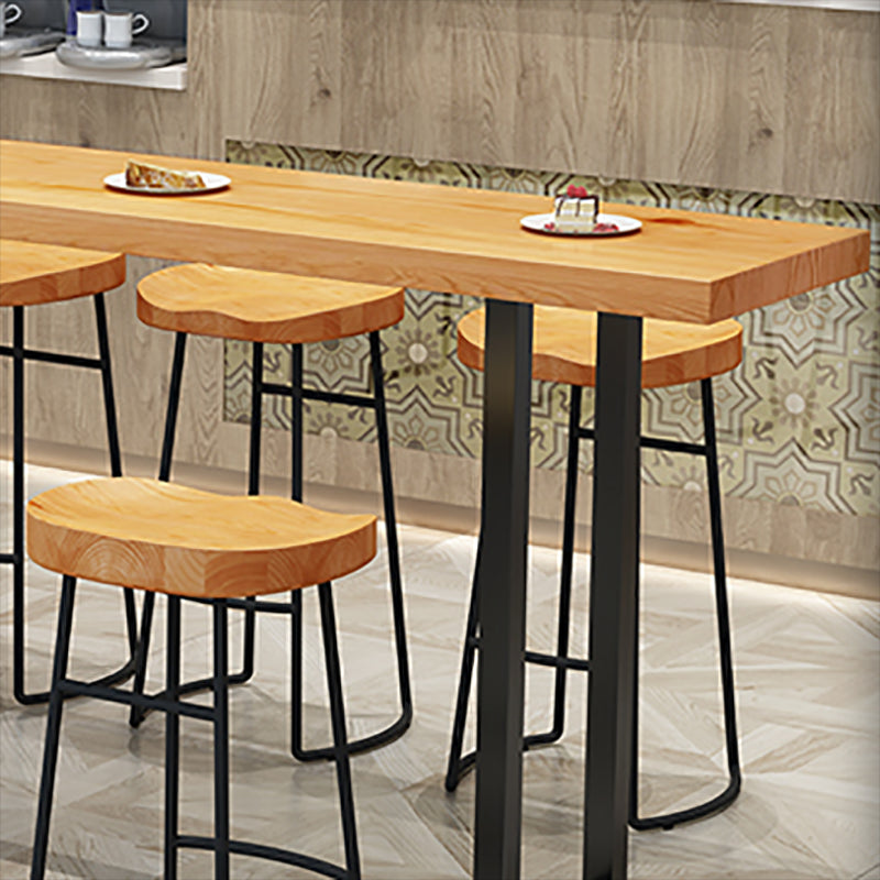 Industrial Rectangle Bar Counter Table Wood Bar Counter Table for Restaurant