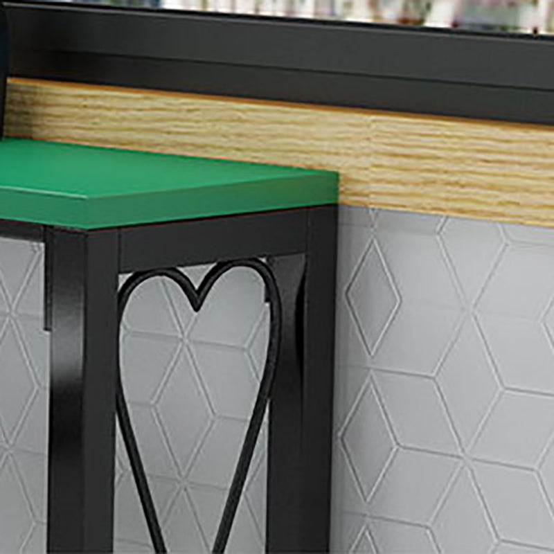 Glam Style Bar-height Table Metal Base Bistro Pub Table with Double Pedestal