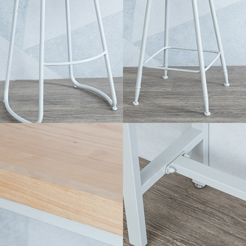 Modern Style Bar-height Table Wood Top Height Bistro Pub Table