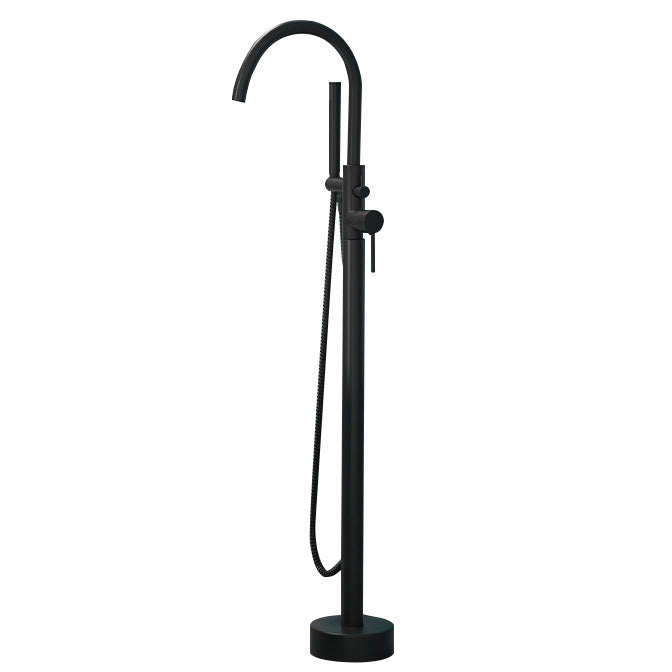 Modern Freestanding Bathtub Faucet Copper Floor Mount Freestanding Bathtub Faucet