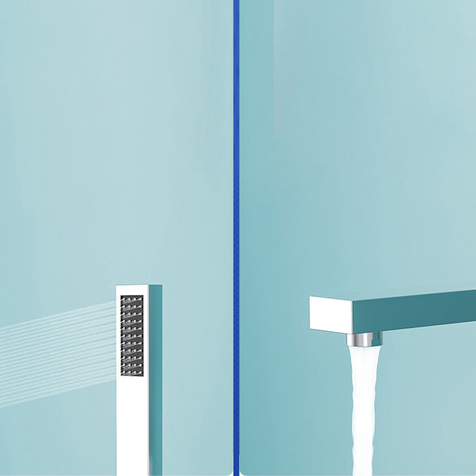 Modern Freestanding Bathtub Faucet Copper Floor Mount Freestanding Bathtub Faucet