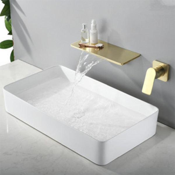 Modern Bathroom Faucet Copper Wall Mounted Fixed Bathroom Faucet