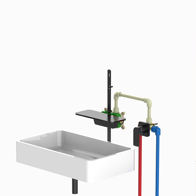 Modern Bathroom Faucet Copper Wall Mounted Fixed Bathroom Faucet