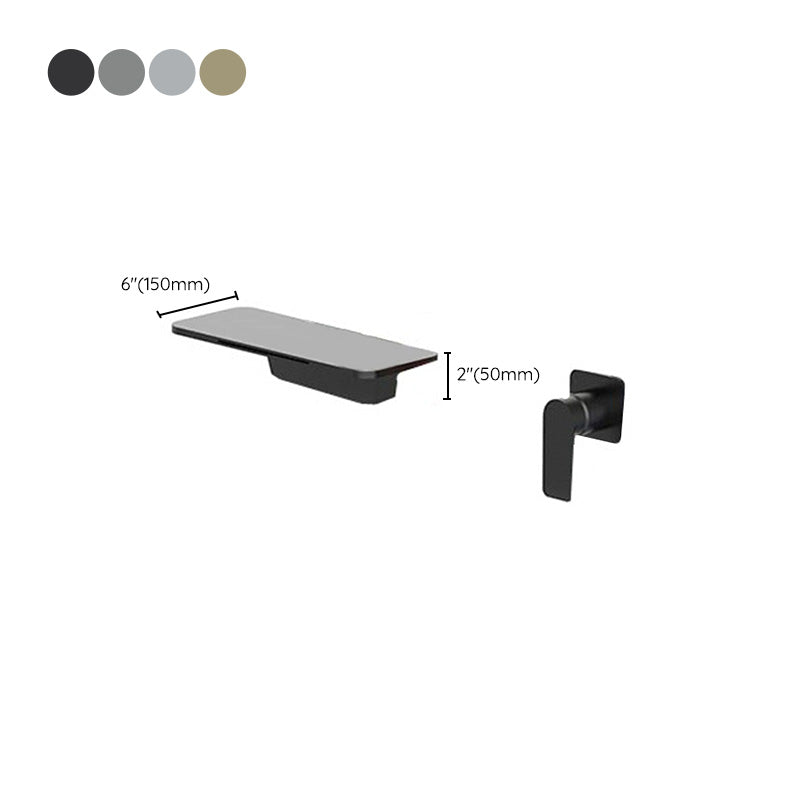 Modern Bathroom Faucet Copper Wall Mounted Fixed Bathroom Faucet