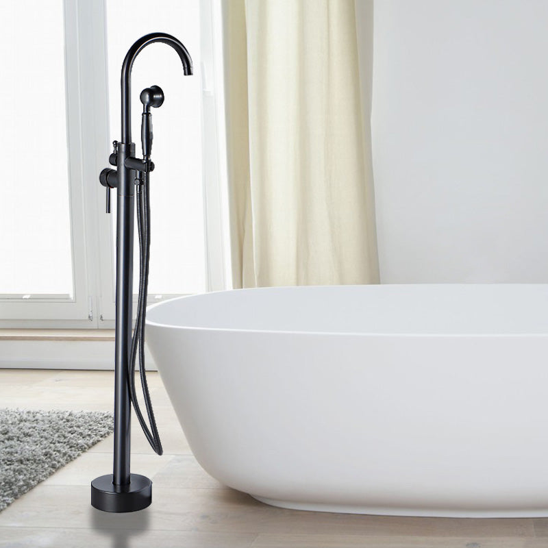 Modern Freestanding Bathtub Faucet Brass One Handle Freestanding Bathtub Faucet