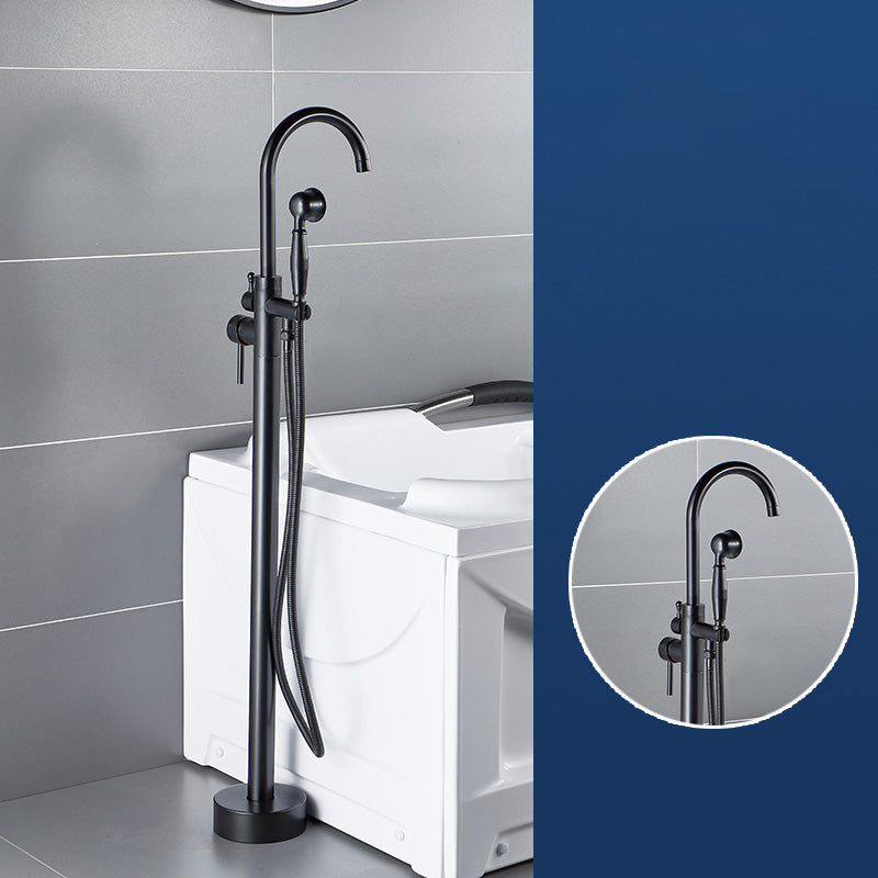 Modern Freestanding Bathtub Faucet Brass One Handle Freestanding Bathtub Faucet