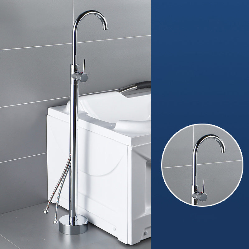 Modern Freestanding Bathtub Faucet Brass One Handle Freestanding Bathtub Faucet