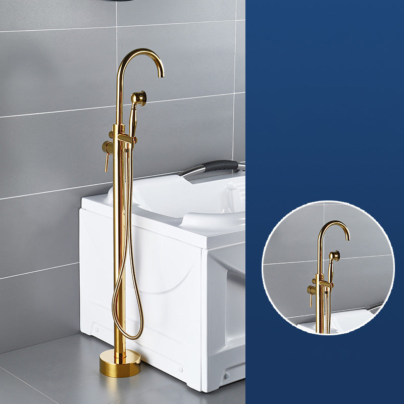 Modern Freestanding Bathtub Faucet Brass One Handle Freestanding Bathtub Faucet