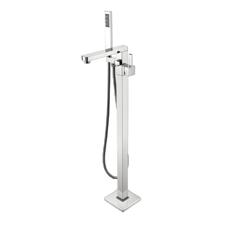 Modern Freestanding Tub Faucet Copper One Handle Floor Mounted Freestanding Bathtub Faucet