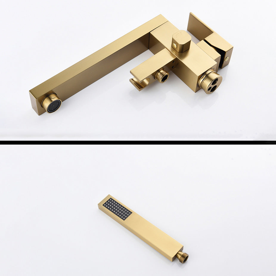 Modern Freestanding Tub Faucet Copper One Handle Floor Mounted Freestanding Bathtub Faucet
